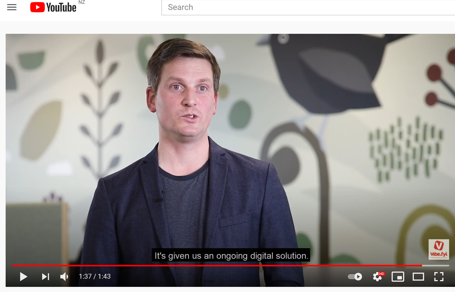 Showcase video for Vibe.fyi on Foodstuffs North Island