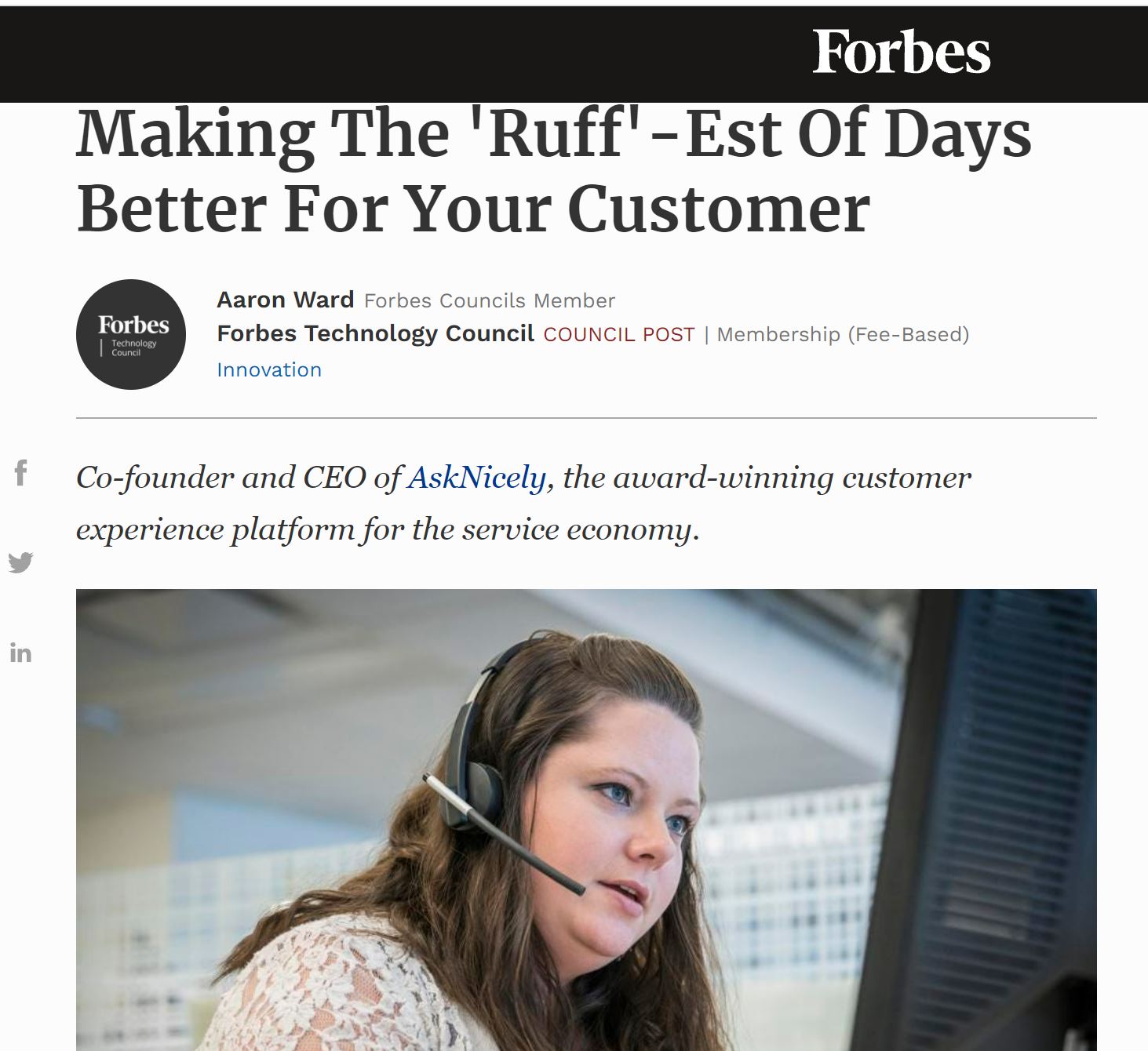 AskNicely features in Forbes
