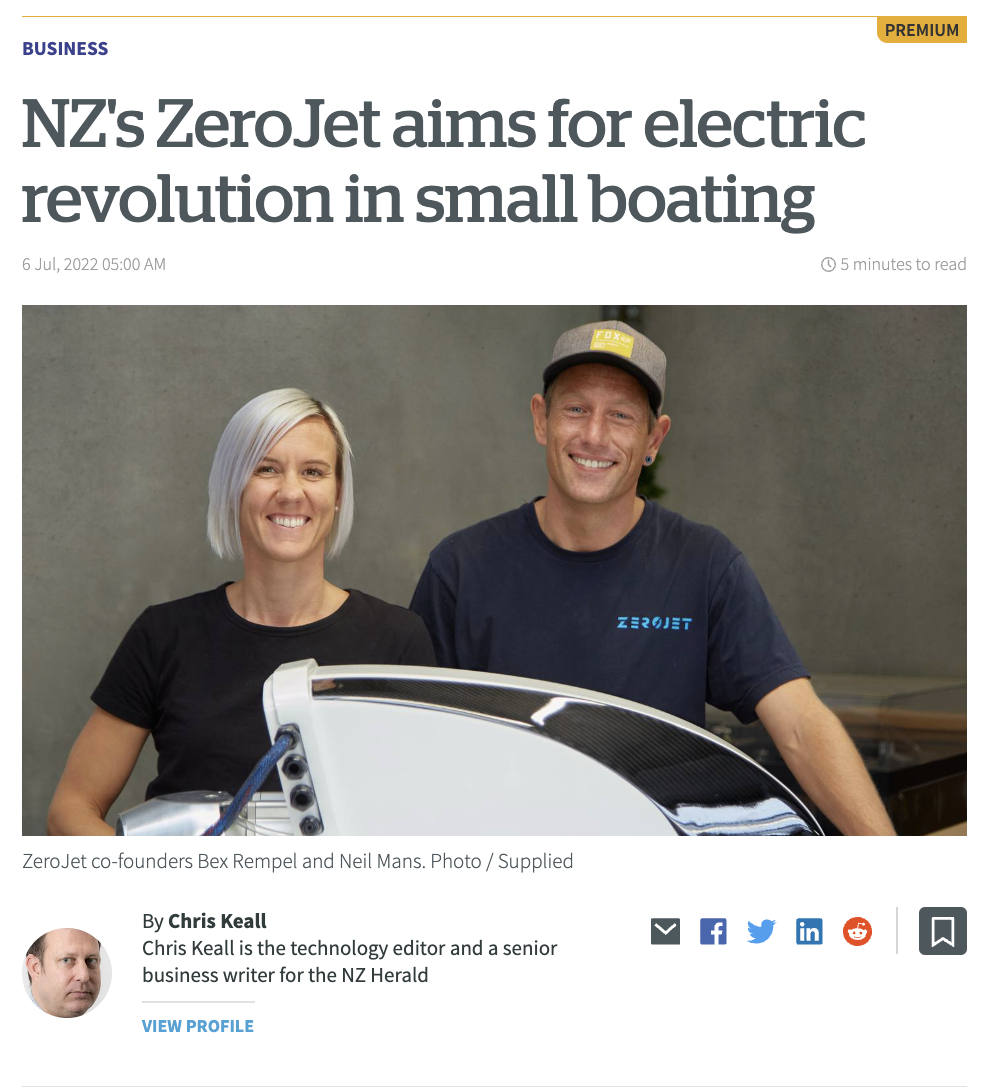 ZeroJet features in NZ Herald