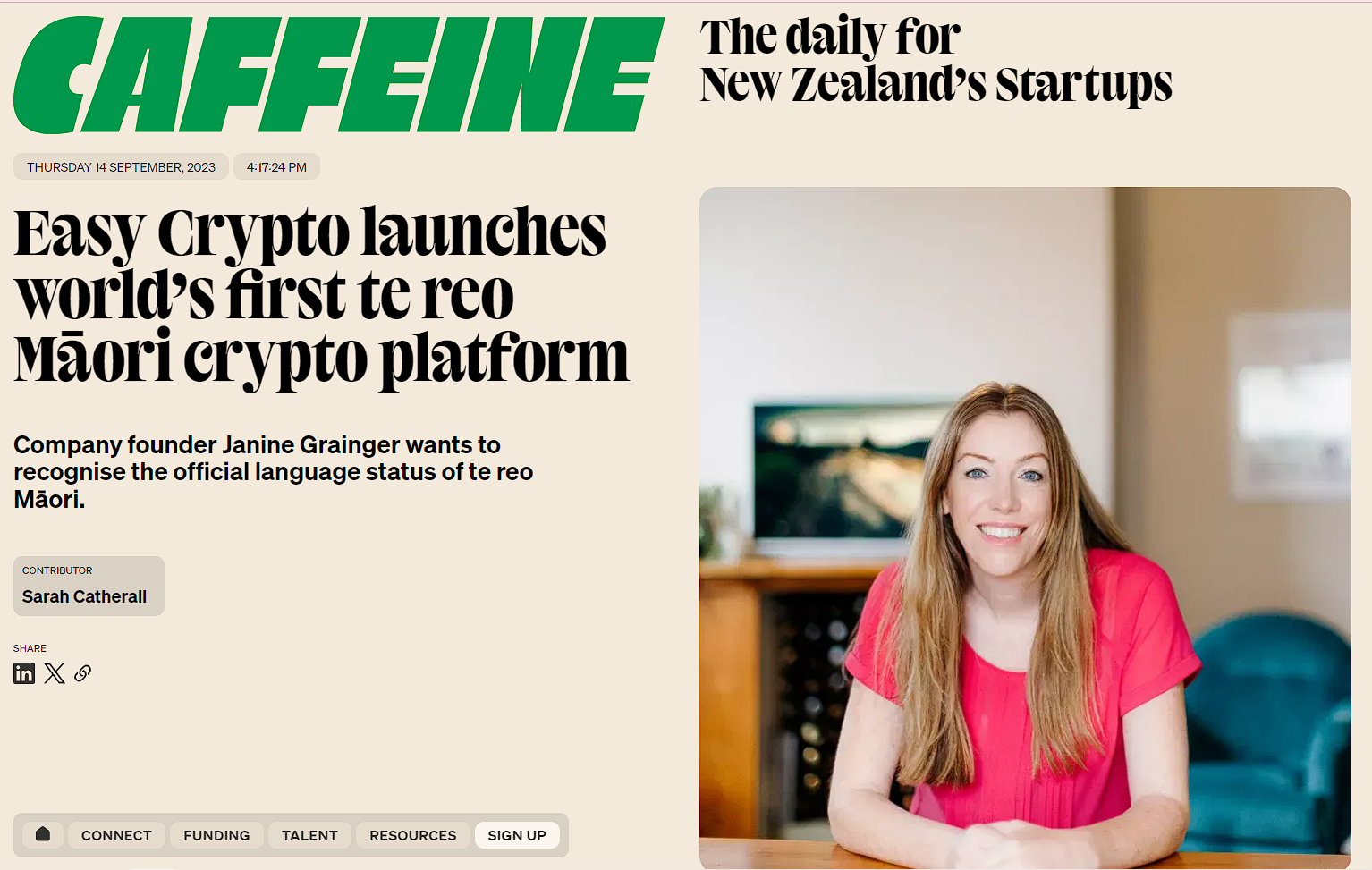 Easy Crypto features in Caffeine Daily