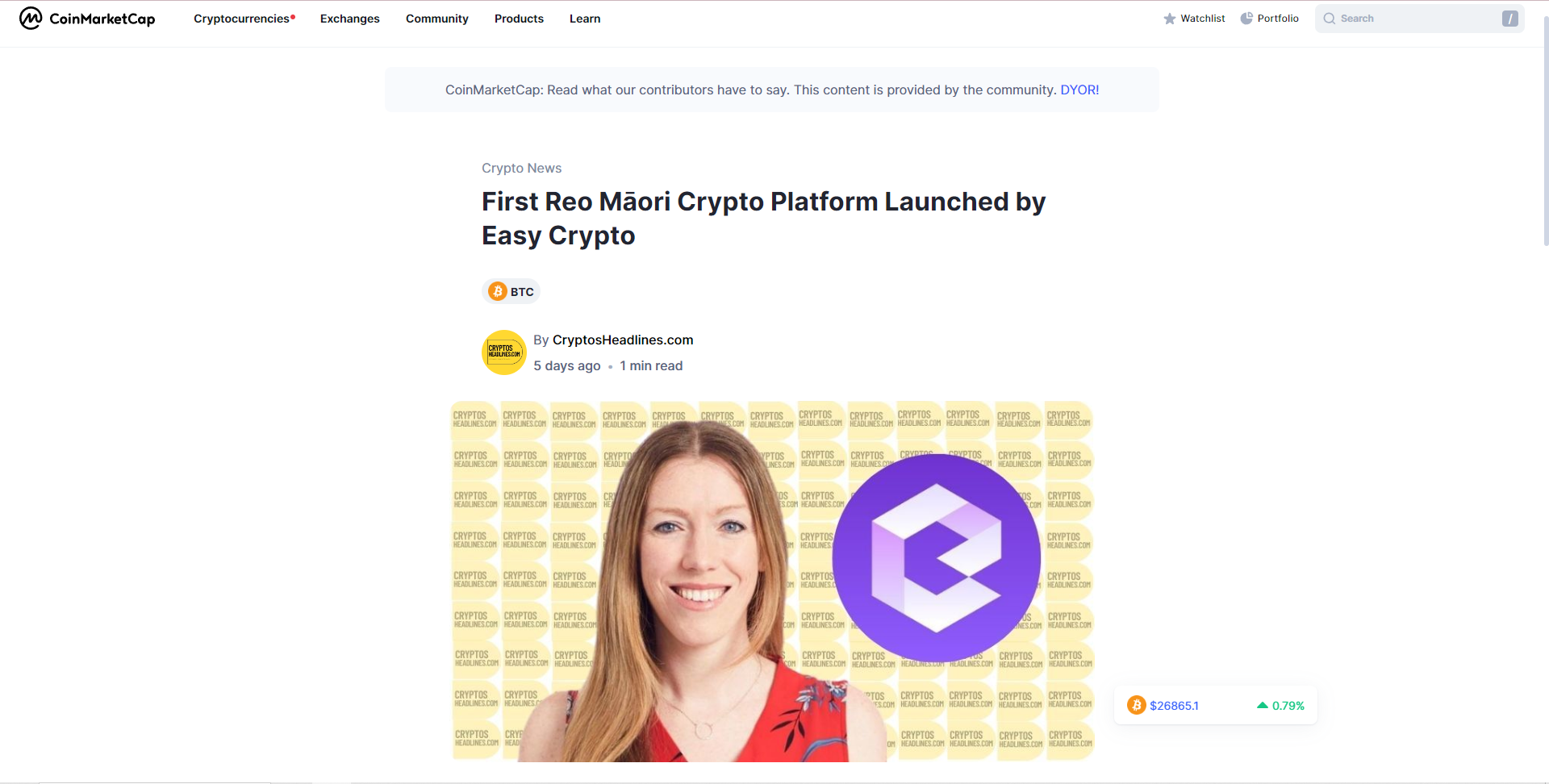 Easy Crypto features in Coinmarket Cap