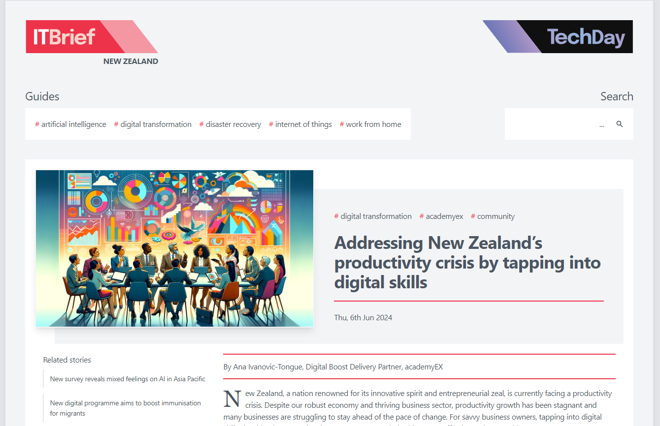 academyEX features in Techday