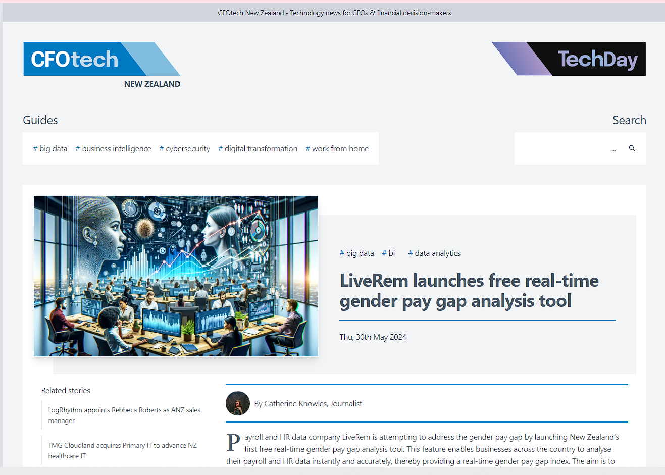 LiveRem fetaures in CFO Tech