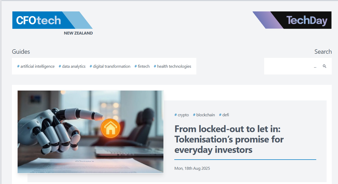 Easy Crypto features in CFO Tech NZ