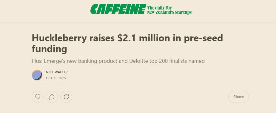 Huckleberry features in Caffeine