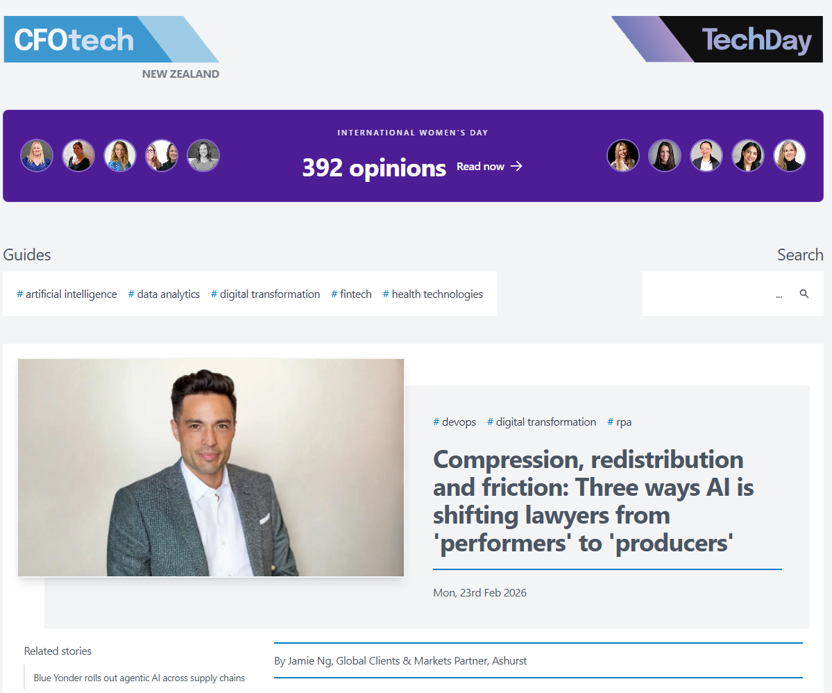 Ashurst features in CFOTech